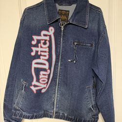 Brand New  Von Dutch Americana denim jacket  size large