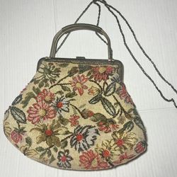 Beaded Vintage Floral Handbag