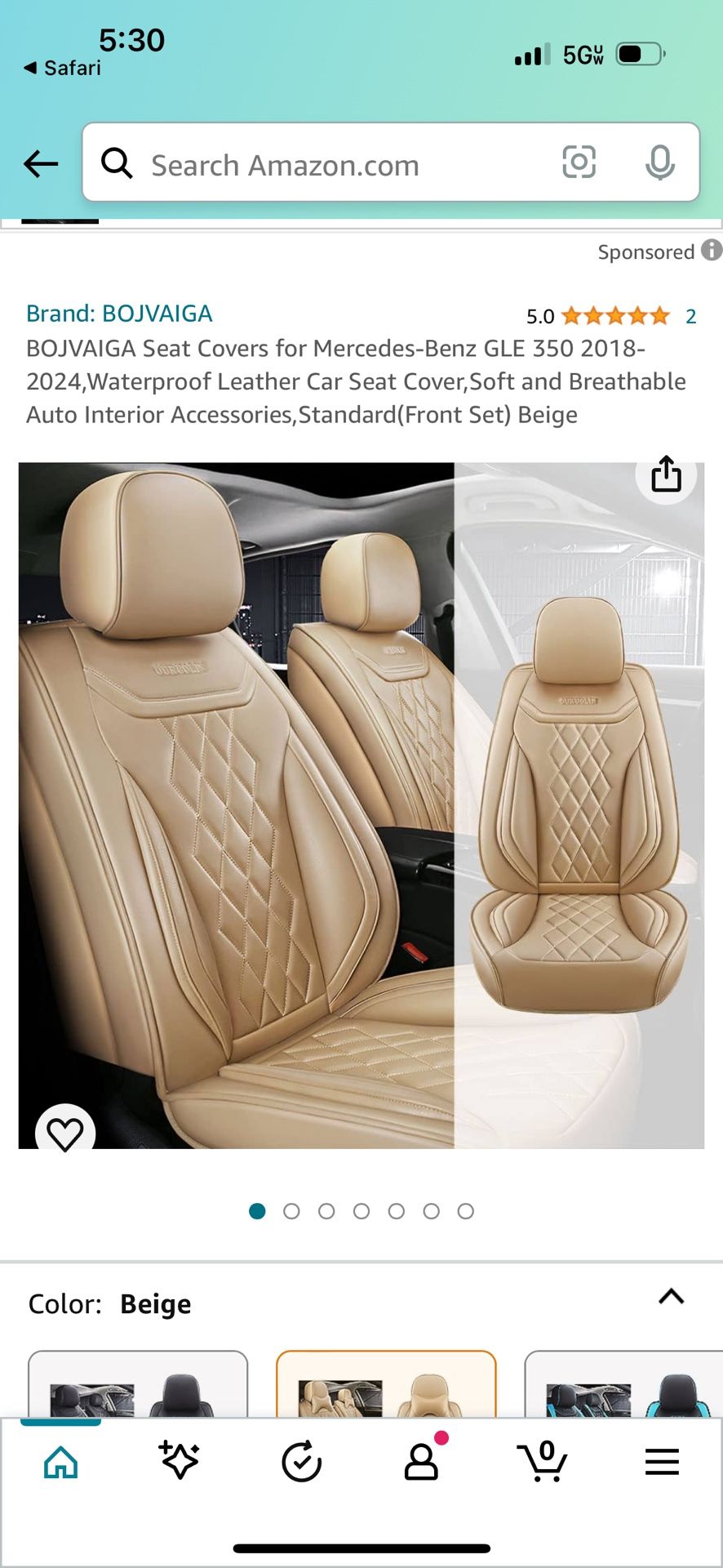 BOJVAIGA Seat Covers for Mercedes-Benz GLE (contact info removed)-2024, Leather Car Seat Cover