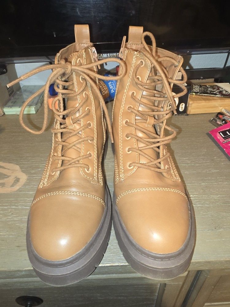 Goer Cognac Women's Combat boots