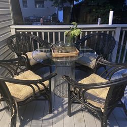 4 Pier1 Rattan Chairs 