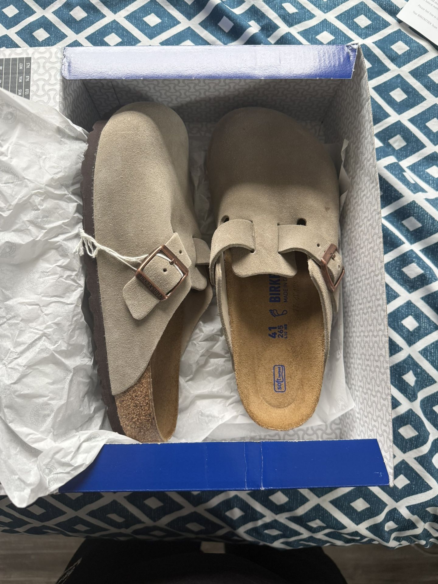 Birkenstock Boston Clog Taupe Men’s Size 41