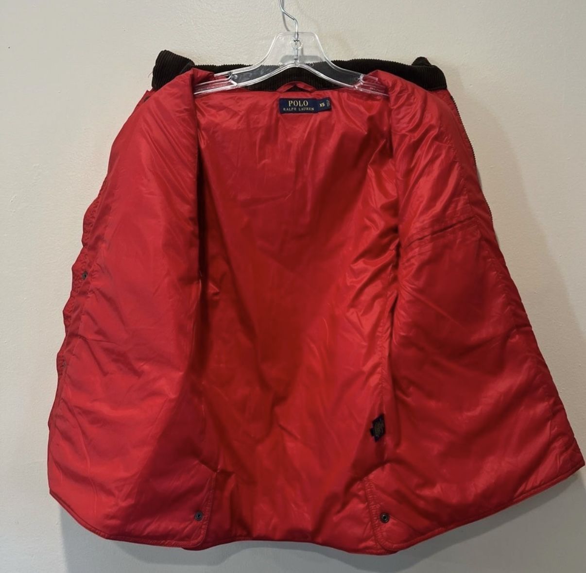 Polo Ralph Lauren Quilted Curdoroy Collar Equestrian Barn Women's Jacket Size XS