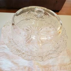 Vintage Crystal Cake Stand 