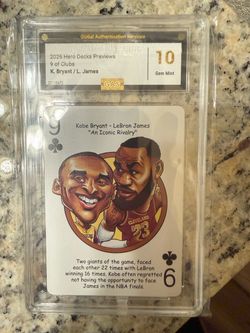 Hero Decks 2026 Previews 9 of Clubs Kobe Bryant LeBron James GAS 10 NBA