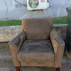 Faux Suede Arm Chair