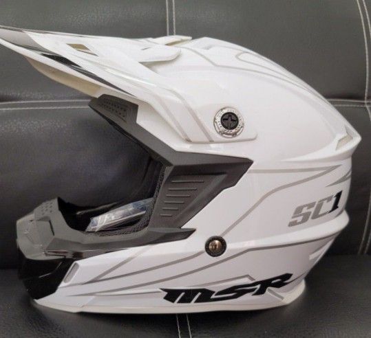 HELMET MSR MALCOLM SMITH  SC1 ( M)  WHITE ATV/ OFF ROAD