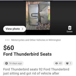 Ford Thunderbird seats GOING TO DUMP