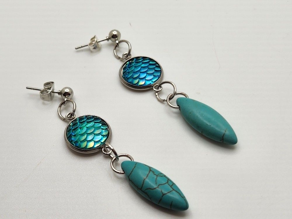 Silver and Turquoise Earrings