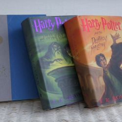 Harry Potter Hardcover Books - Year 5, 6 & 7 (No Book Jacket On Book #5 and Some Tearing On Book Jacket #7)
