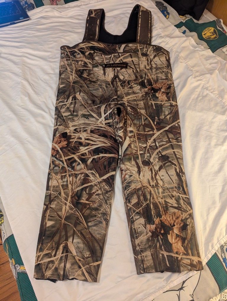 Lacrosse Neoprene Outdoor Hunting Bibs Advantage Max 4 Camo Size Medium 11 On Tag
