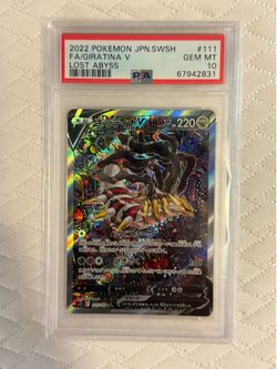 2022 POKEMON JAPANESE SWORD & SHIELD LOST ABYSS #111 FULL ART/GIRATINA V PSA 10