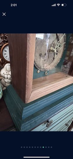 Vintage Hand Crafted Moon Face Clock Very Unique  Thumbnail