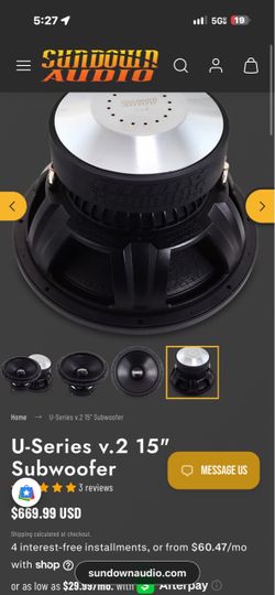 Sundown Audio U-Series v.2 15" Subwoofer