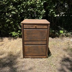 Dark Wood File Cabinet/Nightstand
