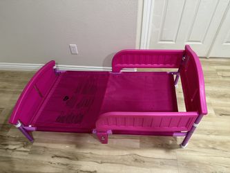 Pink Canopy Toddler Bed With Mattress