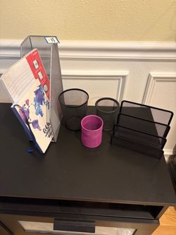 New desk organizers papers and notebook