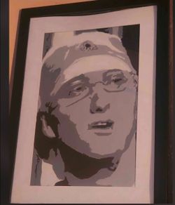 Custom Black & White Framed Portrait Art of Eminem!!