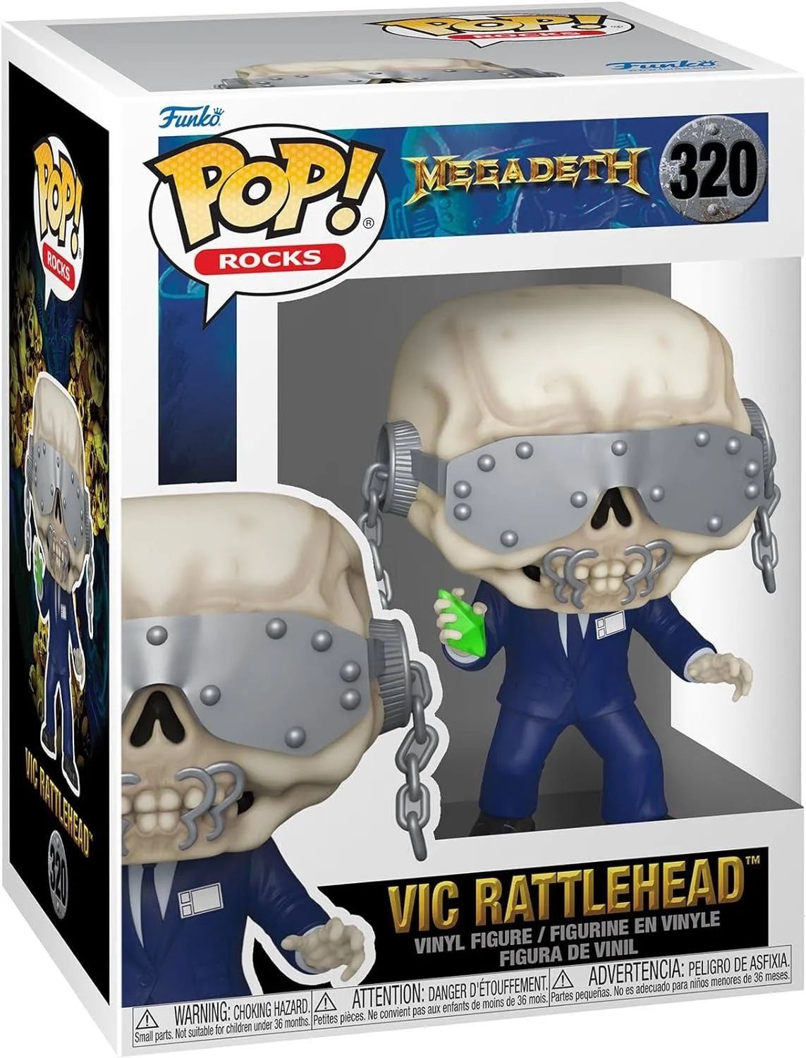 Funko POP Pop! Rocks: Megadeth Vic Rattlehead w/Protector Box
