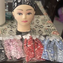  Hair Bandanas Different Colors