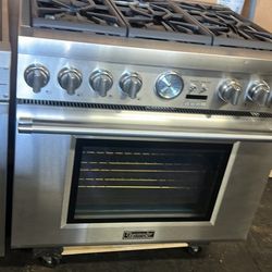 Thermador 36”Wide Dual Fuel Range Stove Stainless Steel 
