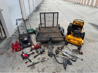 Lawn equipment with trailer