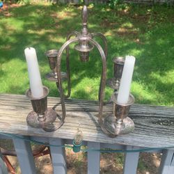 Silver Candelabra Tapered Candle Holder 
