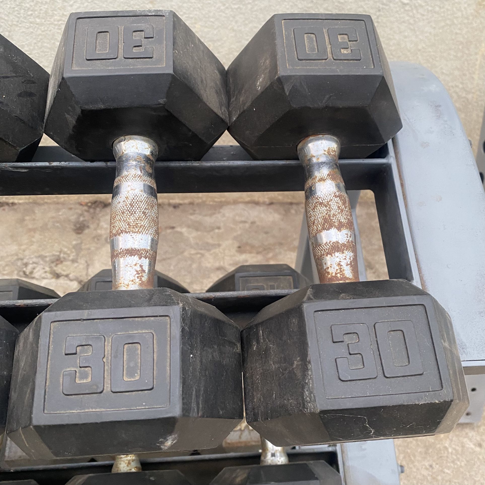 2-30lb Hex Dumbbells