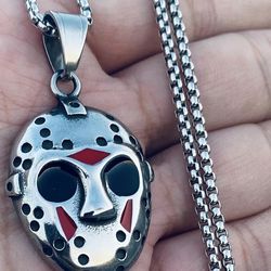 Jason Mask Pendant Necklace For Men Chain