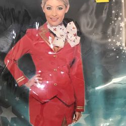 Red stewardess costume Size S