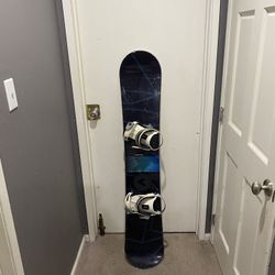Snowboard with Bindings - Size 147cm