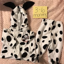 3-6 Months Halloween Dalmatian Outfit