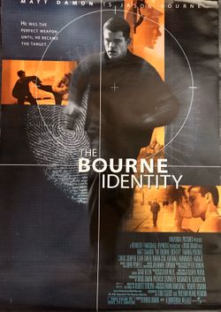 Movie Poster. Bourne Identity. Dbl sided.