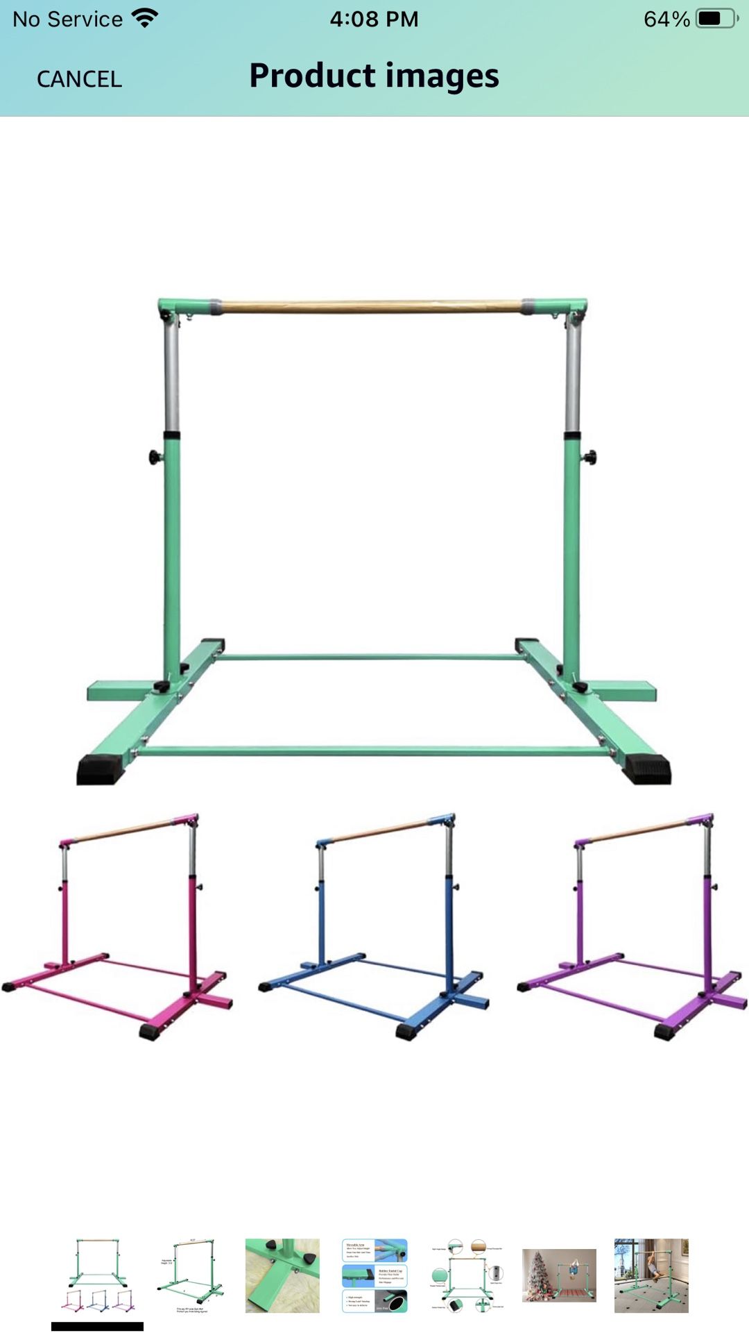 Gymnastic Kip Bar,Horizontal Bar for Kids Girls Junior,3' to 5' Adjustable Height,Home Gym Equipment,Ideal for Indoor and Home Training,1-4 Levels,300
