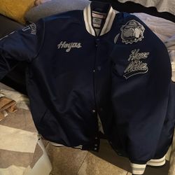 Vintage Blue Varsity Jacket – Men’s XL – Embroidered Patches