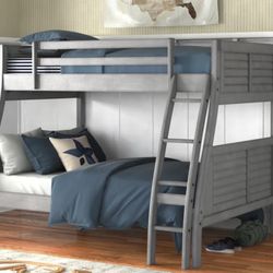 Leonel Twin Over Full Solid Wood Standard Bunk Bed