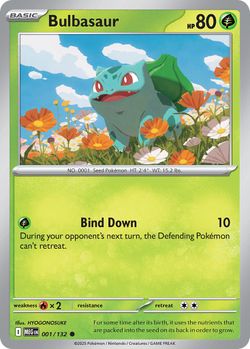 Bulbasaur 001/132 Common Mega Evolution Pokemon Near Mint