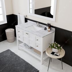 Brand New Bathroom Vanity 48' With Marble Top And Faucet And Pop Up 600$