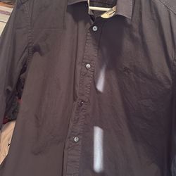 burberry button up long sleeves 