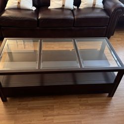 Brown Wood Console Table 