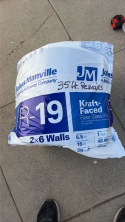 Free insulation - JM R-19, 2x6 Kraft-faced,