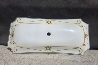 Vintage Glass Ceiling Light Shade Panel