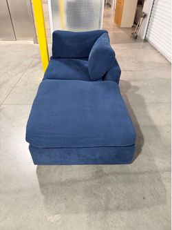 Blue Upholstered Chaise Lounge