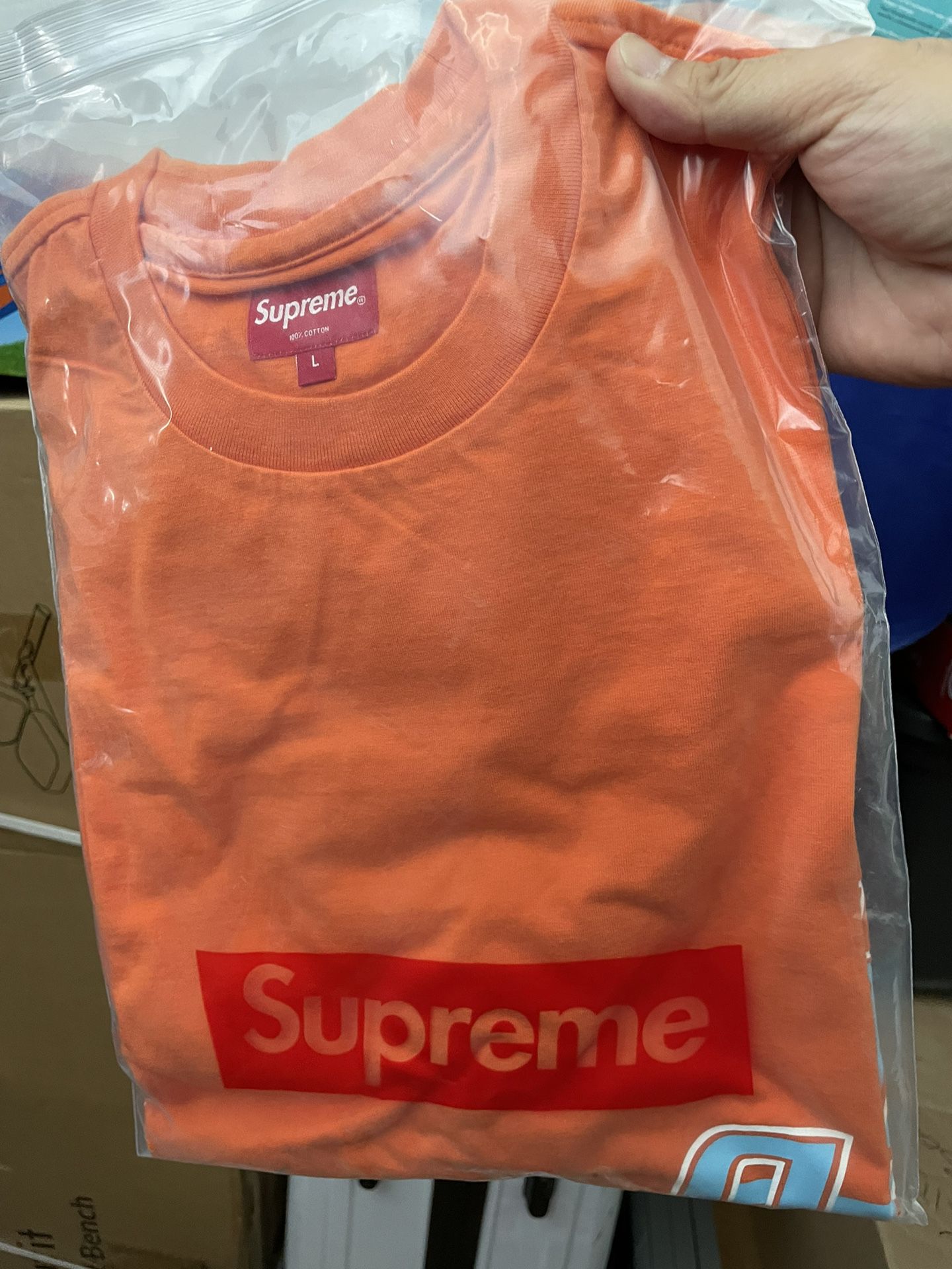 Authentic Supreme Tshirt Shirt Orange 
