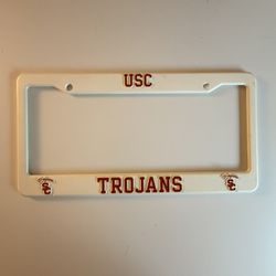 USC Trojans License Plate Frame White/Red