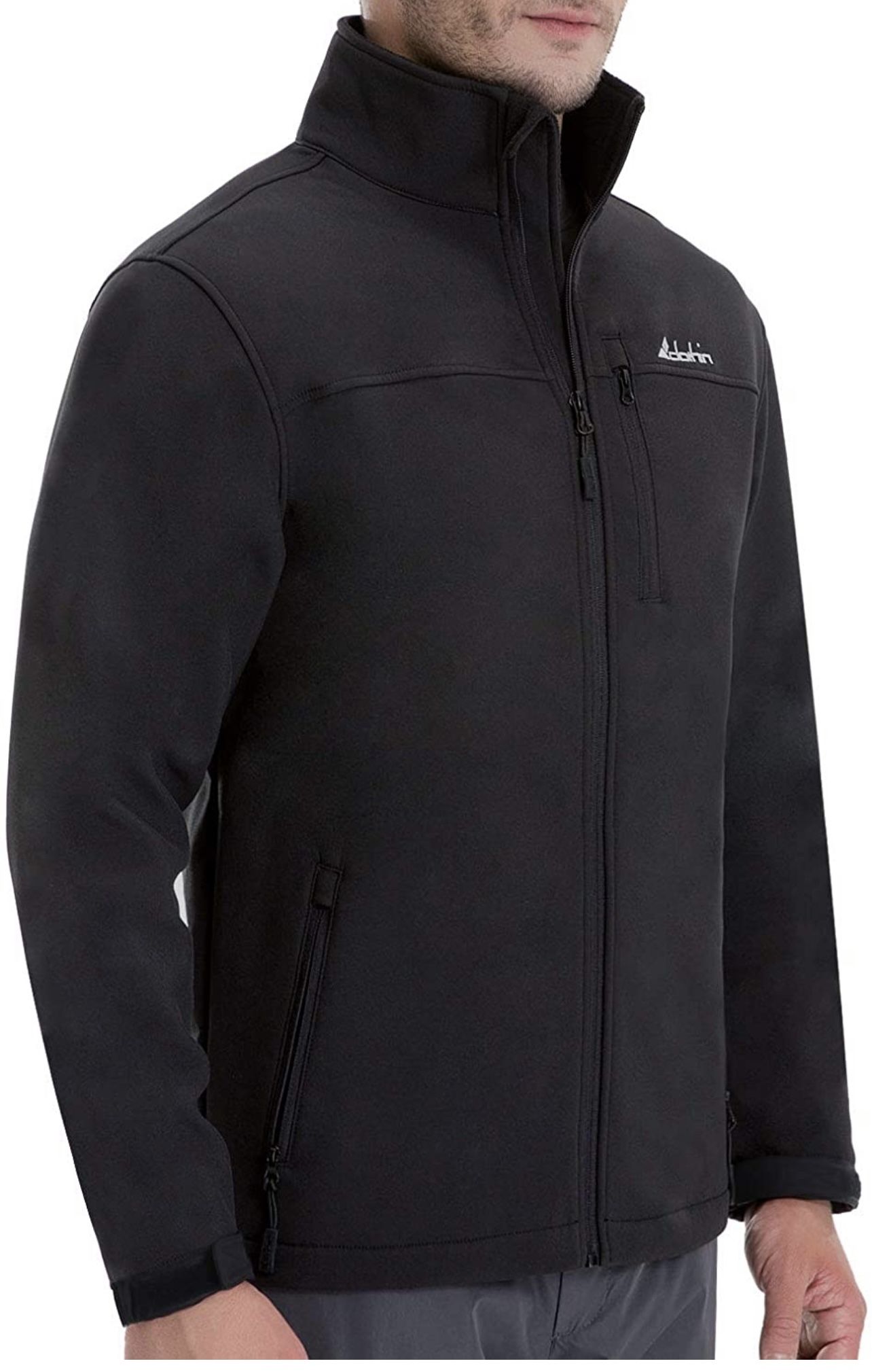 Mens Softshell Fleece-lined Jackets/Winter Outdoor Coats/Windbreaker/Medium-weight Water-repellent.