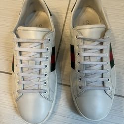 White Gucci Ace Sneakers Size 7 (Euro)