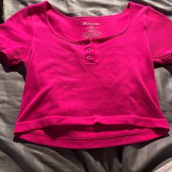 Magenta Pink Crop Top
