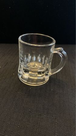 Vintage federal glass co beer mug shot glass