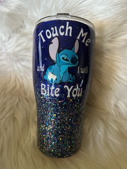 New Custom 30 oz lilo and stitch glitter cup